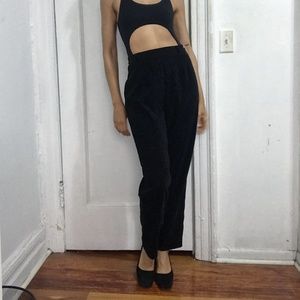 VINTAGE 90'S TALBOTS FAUX SUEDE BLACK PANTS - SOLD